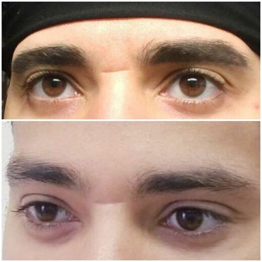 Men getting eyebrows done